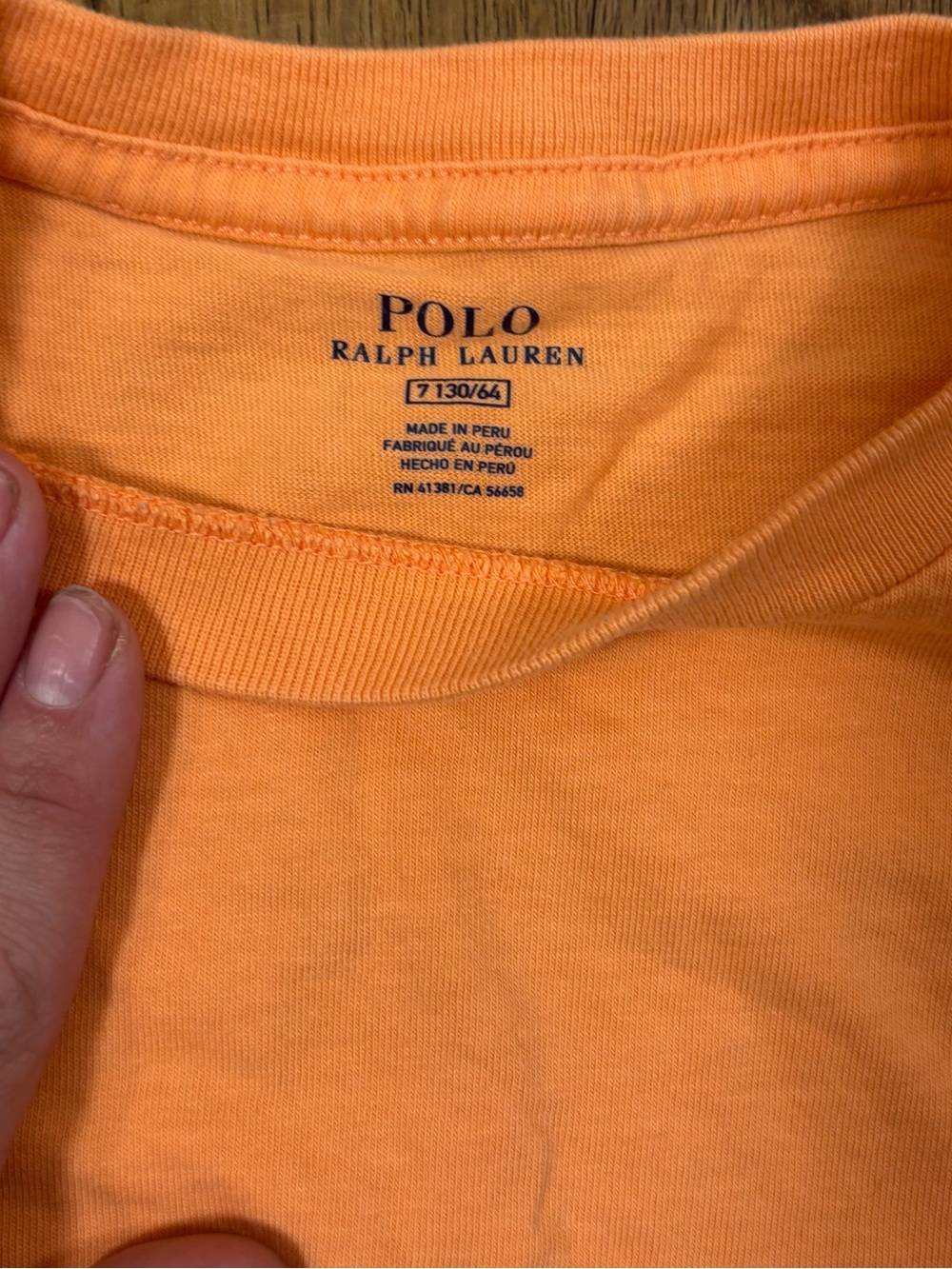 NWOT Polo Ralph Lauren Boys Orange Big Pony‎ T Shirt Size 7 - Picture 4 of 5